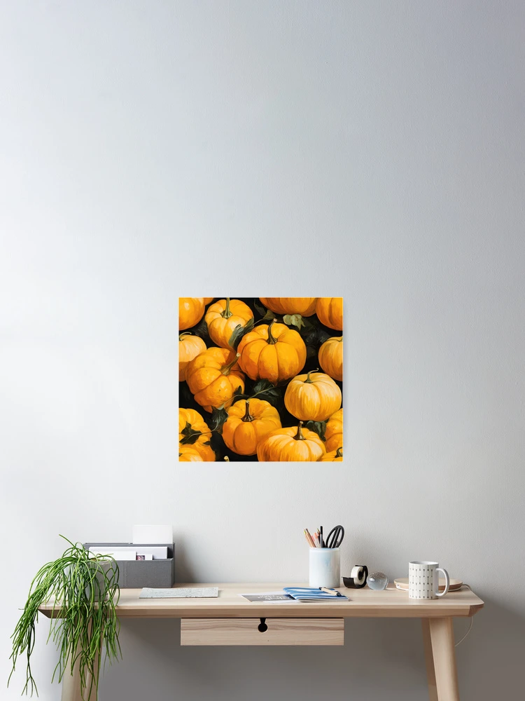Thumbnail 2 of 3, Poster, Pumpkin Pattern 16 designed and sold by DigitalPatternx.