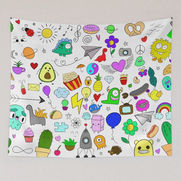 Item preview, Eclectic Doodle Sheet: Whimsical and Wonderful Creations designed and sold by ShutterStudios.