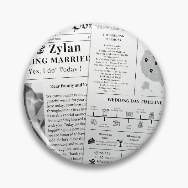 Item preview, Newspaper Wedding Program Invitation Template |Printable & Editable Wedding Program Newspaper Post |Folded Newspaper Wedding Canva Post designed and sold by MyBizCollection.