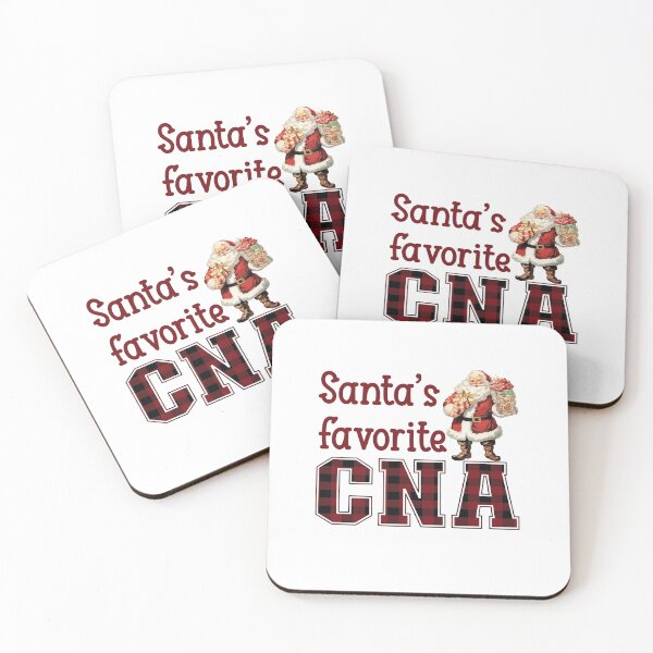 Item preview, Santa's Favorite CNA - Tartan Plaid Christmas Design for Certified Nursing Assistants designed and sold by TaraGbear.