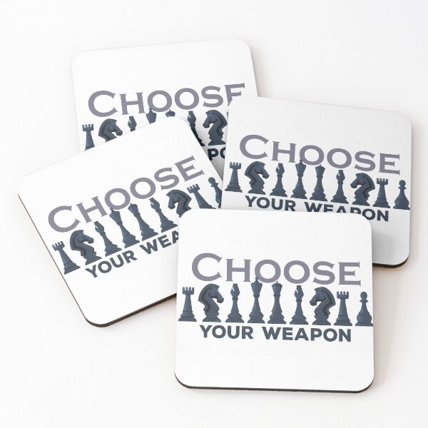 Item preview, Choose Your Weapon Chess, funny chess Game Brain Master designed and sold by StoreMix23.
