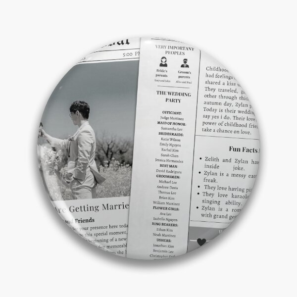 Item preview, Folded Editable Newspaper Wedding Program Template |Fun Infographic Wedding Program | Modern Reception Program | DIGITAL DOWNLOAD| Self-Edit| DIY designed and sold by MyBizCollection.