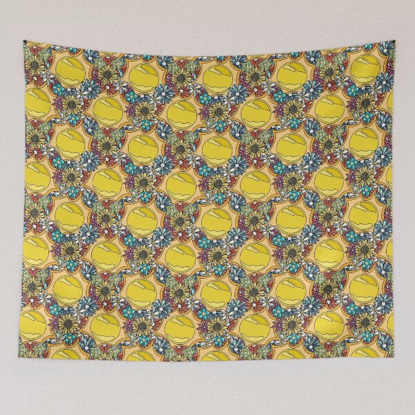 Item preview, Retro Sun and Flowers designed and sold by Midwestmama94.