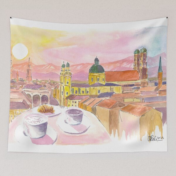 Item preview, Munich Breakfast with Rooftop Vibes and Historic Center View designed and sold by artshop77.
