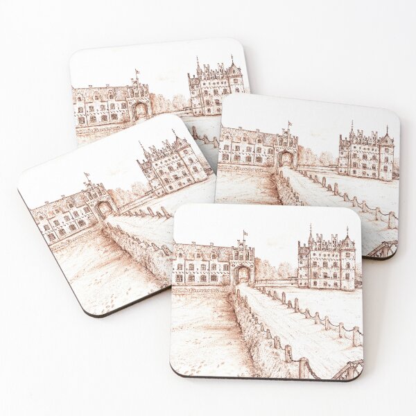 Item preview, Egeskov Castle Drawing, Denmark, Indian Summer - A Fairytale Escape to Danish Grandeur designed and sold by studioSharonKay.