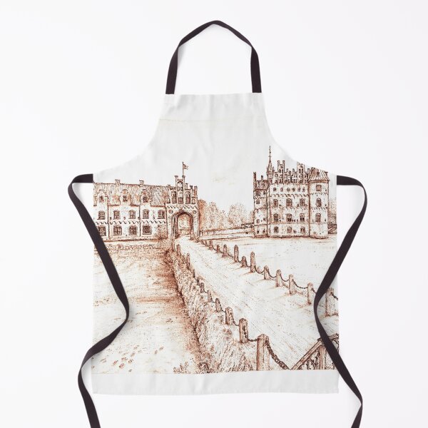 Item preview, Egeskov Castle Drawing, Denmark, Indian Summer - A Fairytale Escape to Danish Grandeur designed and sold by studioSharonKay.