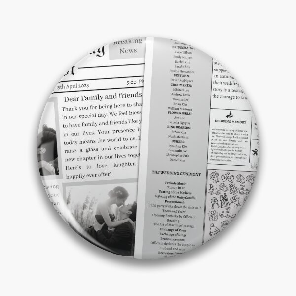 Item preview, Newspaper Wedding Program Template |Unique Wedding Program |Wedding Games | Canva Wedding Newspaper | Self-Edit on Canva | Printable| Digital designed and sold by MyBizCollection.