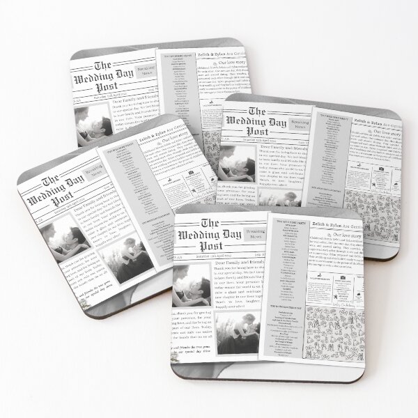 Item preview, Newspaper Wedding Program Template |Unique Wedding Program |Wedding Games | Canva Wedding Newspaper | Self-Edit on Canva | Printable| Digital designed and sold by MyBizCollection.