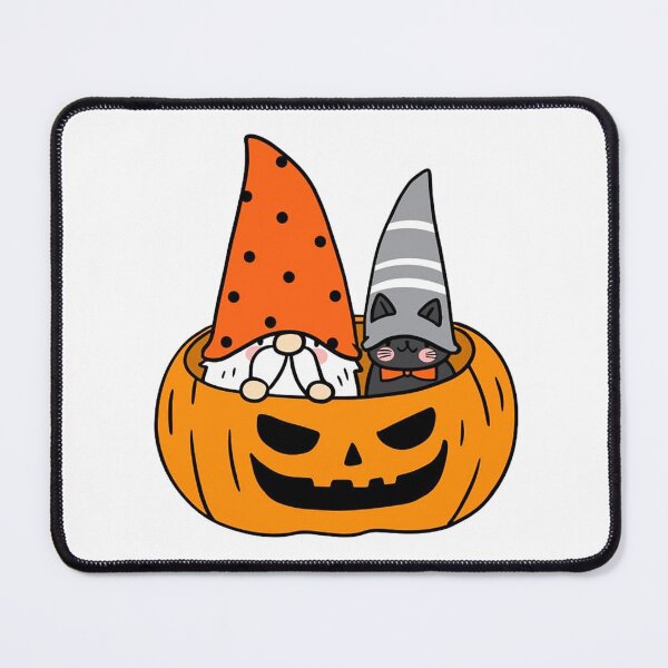 Item preview, gnome and a cat are hiding inside a pumpkin - Cute Halloween Costume designed and sold by Allomensiaa.