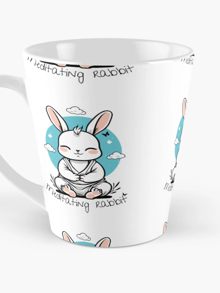 Thumbnail 3 of 4, Coffee Mug, Meditating Rabbit designed and sold by tinytwist.