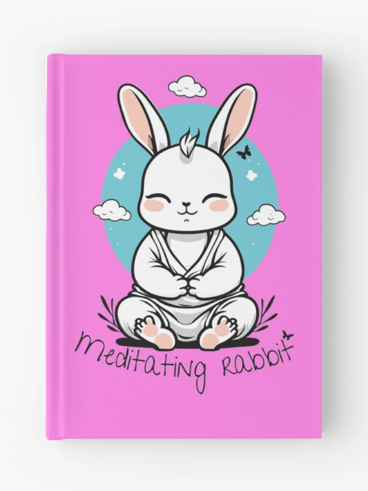 Thumbnail 1 of 3, Journal, Meditating Rabbit designed and sold by tinytwist.