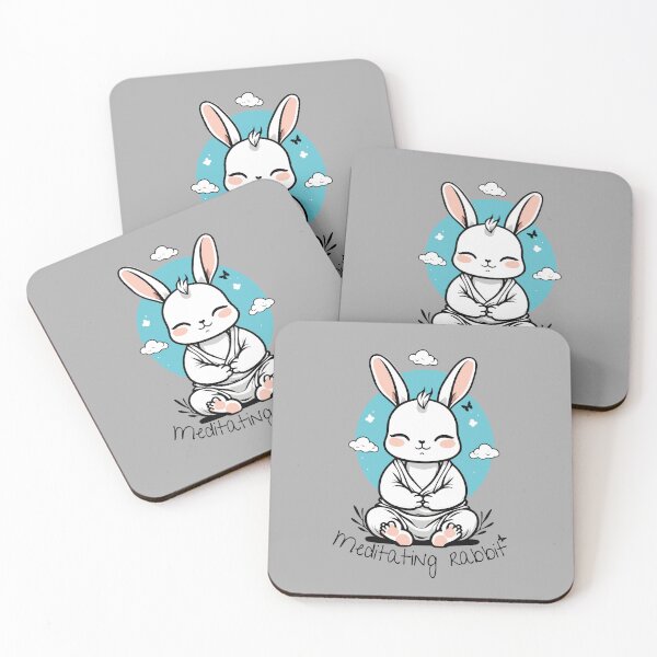 Item preview, Meditating Rabbit designed and sold by tinytwist.