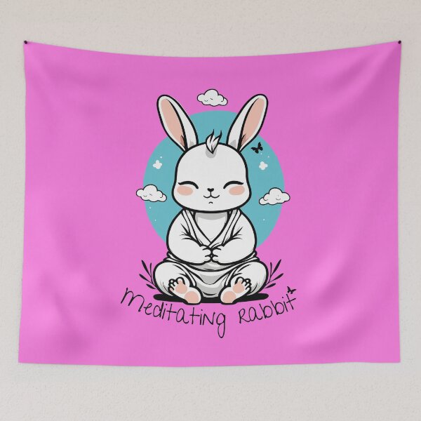 Item preview, Meditating Rabbit designed and sold by tinytwist.