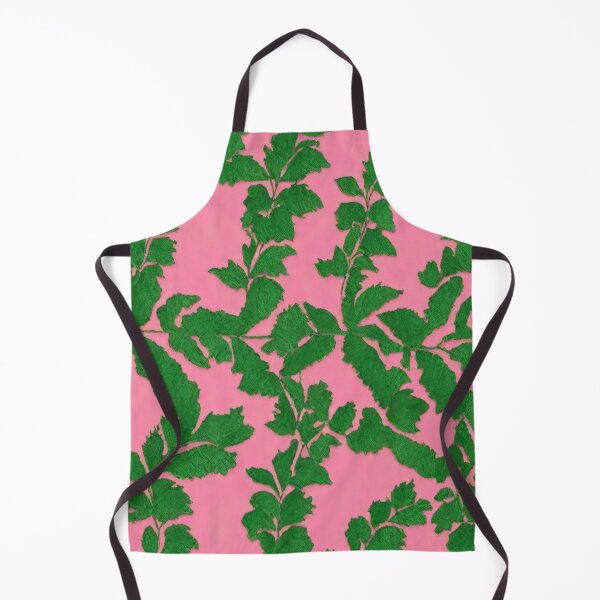 Item preview, Green Thread Work Leaf Pattern in Light Pink Background designed and sold by Md Rashid Hasan.