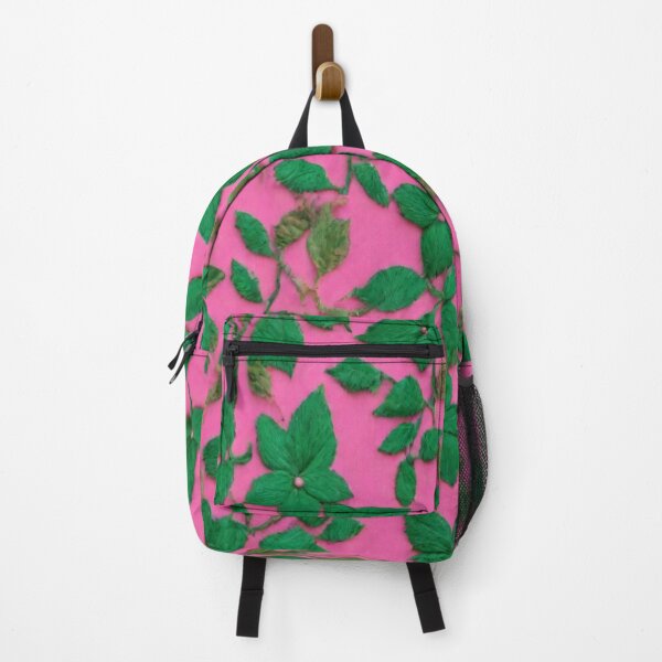 Item preview, Green Thread Work Leaf Pattern in Pink Background designed and sold by Md Rashid  Hasan.