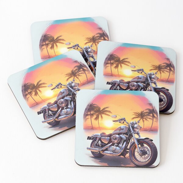 Item preview, Cruising Coastal Splendor: Motorcycle and Sunset Views designed and sold by Ceemko's Vintage Corner.
