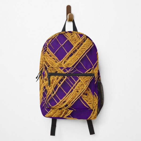 Item preview, Yellow thick Thread Work Abstract Pattern in Purple Background designed and sold by Md Rashid  Hasan.