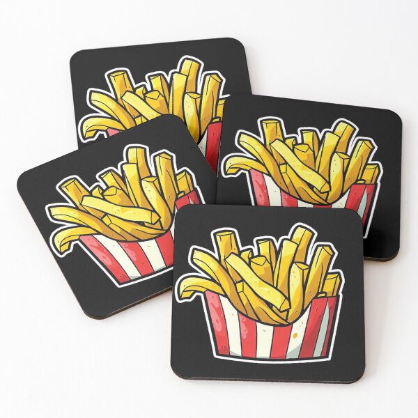 Item preview, Cartoon French Fries in a Striped Bag designed and sold by OB Print.