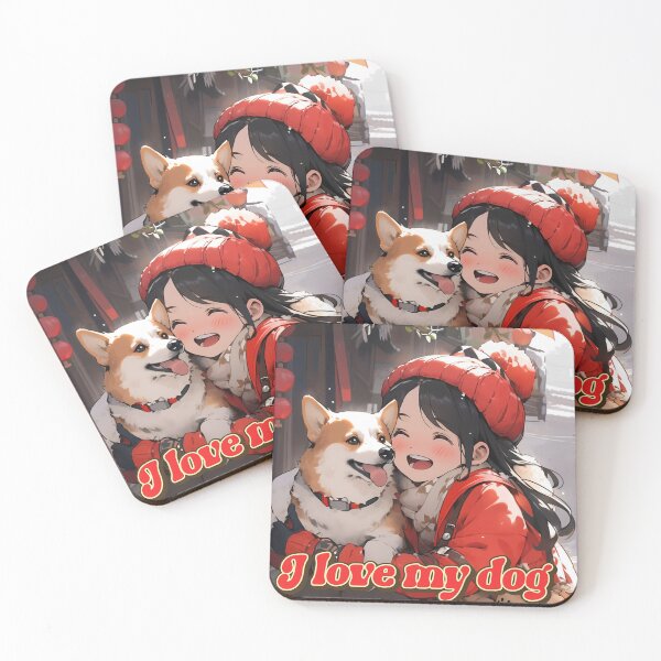 Item preview, Cute Japanese Girl and her Adorable Dog designed and sold by SmahiCreations.