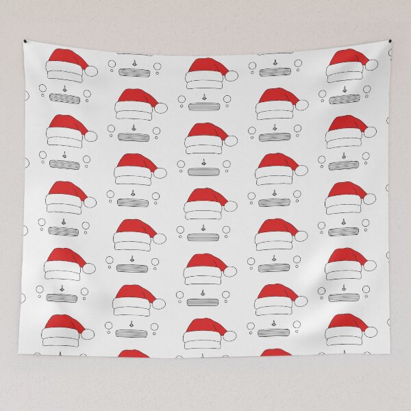 Item preview, Morris Minor classic car Christmas hat edition black designed and sold by soitwouldseem.