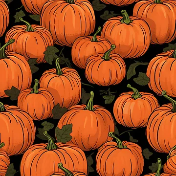 Artwork thumbnail, Pumpkin Pattern 20 by DigitalPatternx
