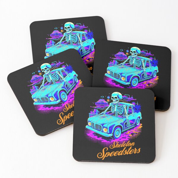 Item preview, Skeleton Speedsters Halloween Horror Scary Car Speed Fast Racing Cars designed and sold by CarantinedChaos.