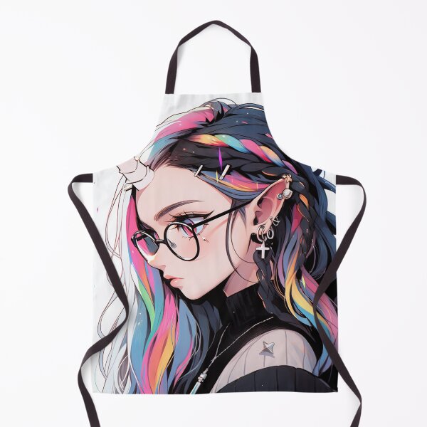 Item preview, Cool Rainbow Goth Unicorn Anime Girl designed and sold by bubblegoth.