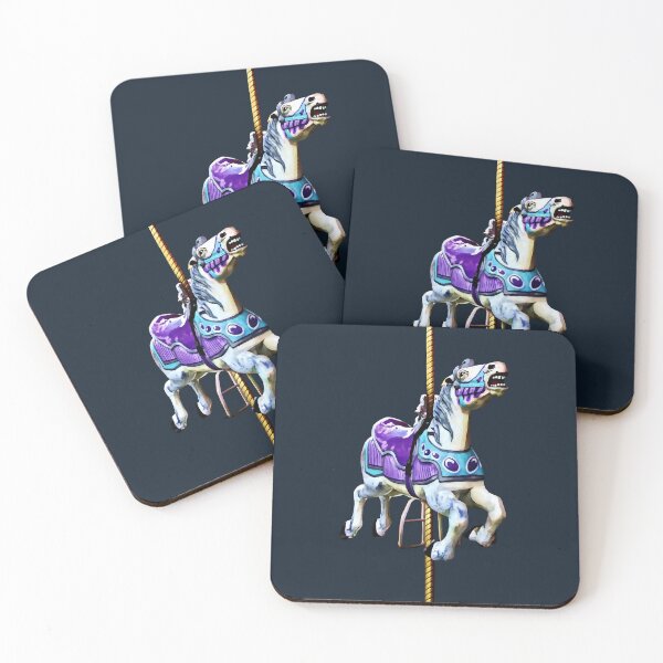 Item preview, Carousel Horse Dressed in Lavender and Blue designed and sold by Susan Savad.