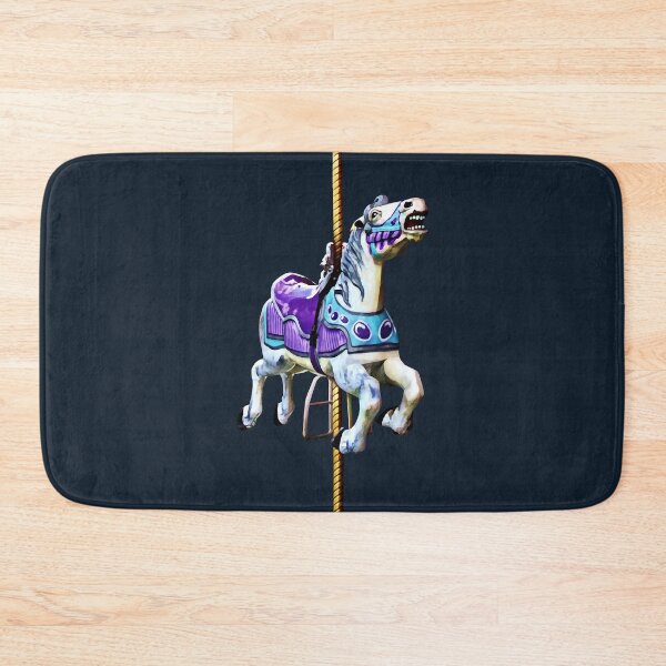 Item preview, Carousel Horse Dressed in Lavender and Blue designed and sold by Susan Savad.