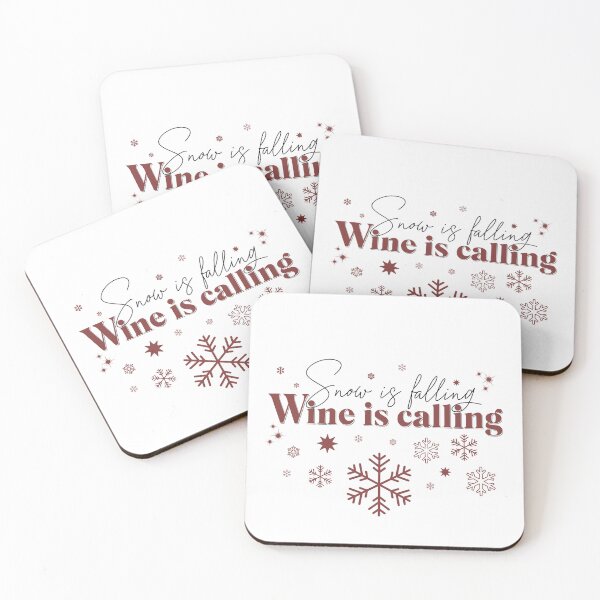 Item preview, Snow is falling Wine is calling designed and sold by mipodbusiness.