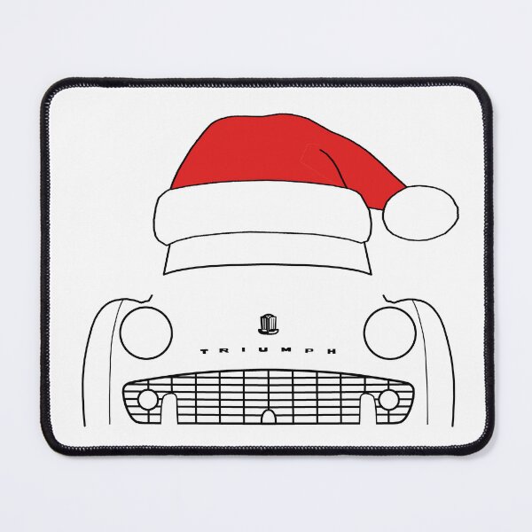 Item preview, Triumph TR3 classic car Christmas hat edition black designed and sold by soitwouldseem.