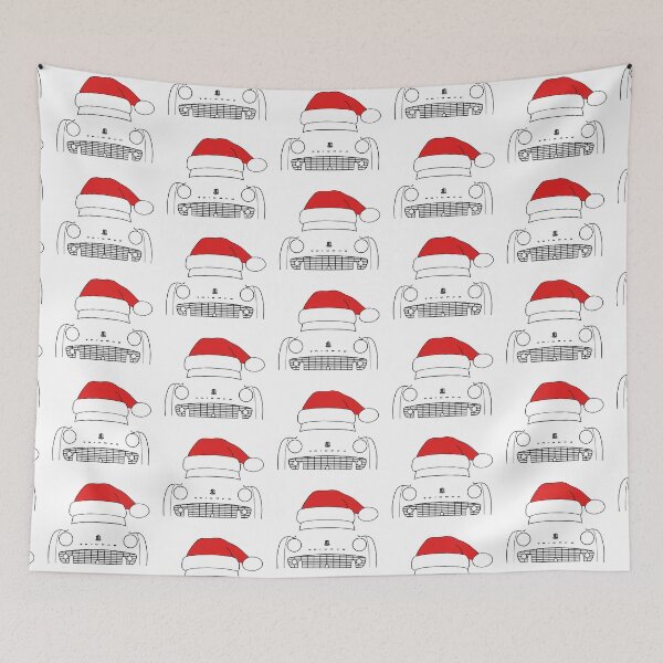 Item preview, Triumph TR3 classic car Christmas hat edition black designed and sold by soitwouldseem.