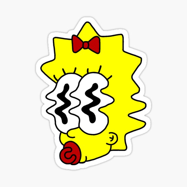 Simpson's Maggie Baby on Board Sticker Decal