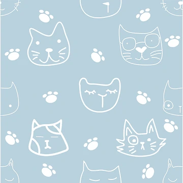 Artwork thumbnail, Cute cats pattern by ThreadedExpress
