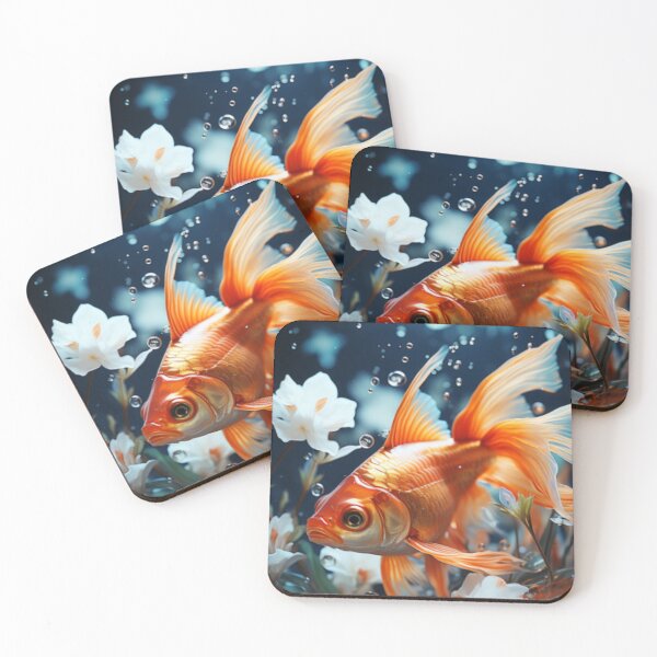 Item preview, cute happy gold fish  designed and sold by Superann8.