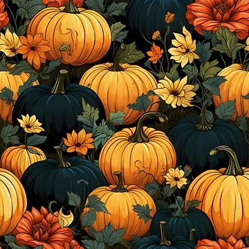 Artwork thumbnail, Pumpkin Pattern 23 by DigitalPatternx