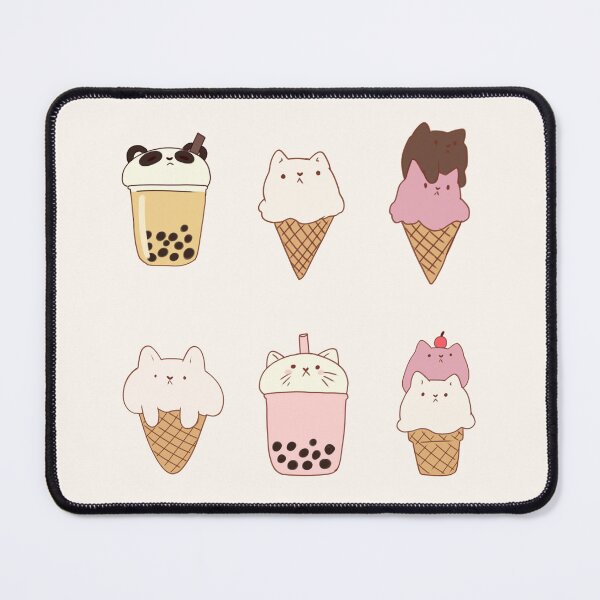 Item preview, Ice cream cats and boba drinks designed and sold by Mayarart.