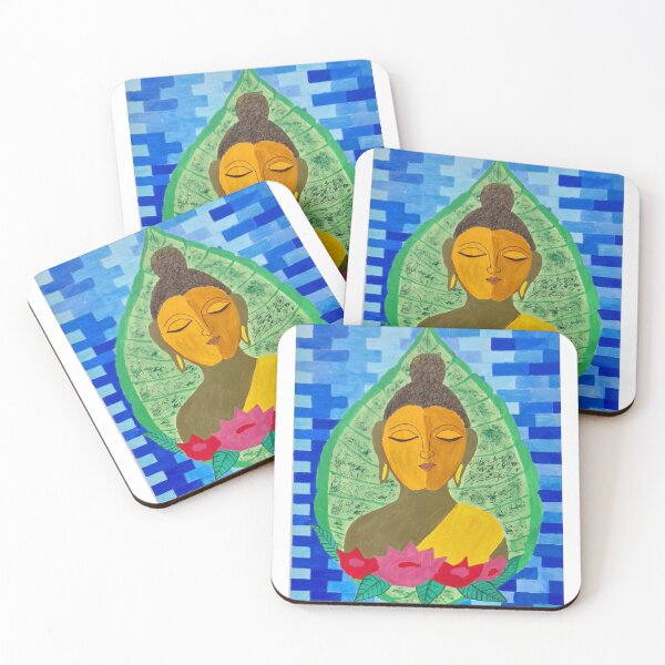Item preview, Lord buddha on leaf designed and sold by Kiruthikaarts.