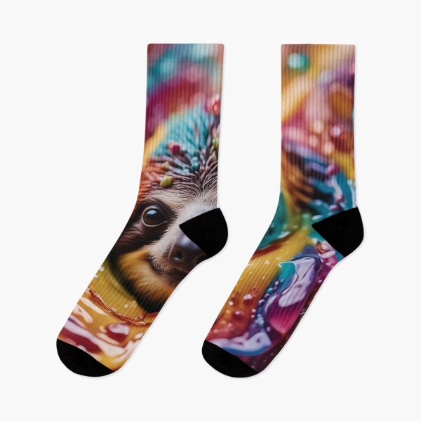 Item preview, An image of a sloth in a puddle of paint designed and sold by Girih.
