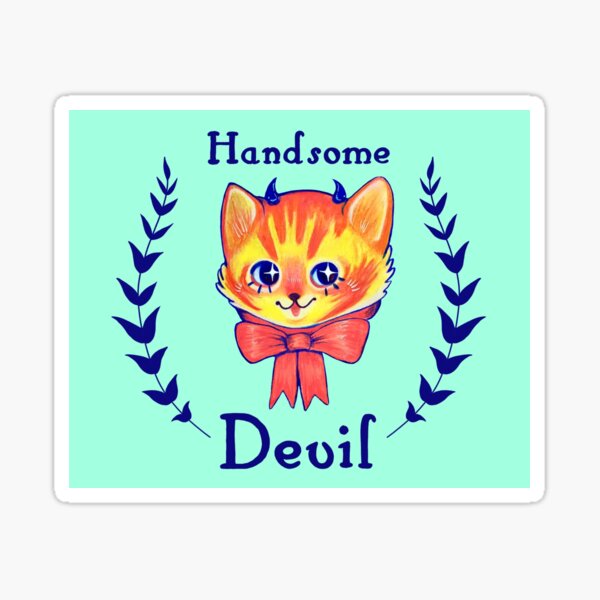 cat rob lox handsome face meme cute Sticker for Sale by aartleena