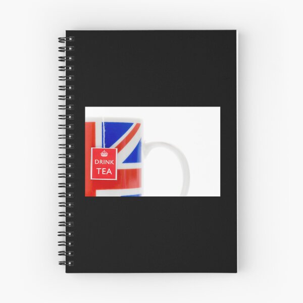 Item preview, Union Jack mug: 'Drink Tea' tab dangling close-up designed and sold by bailey-cooper.