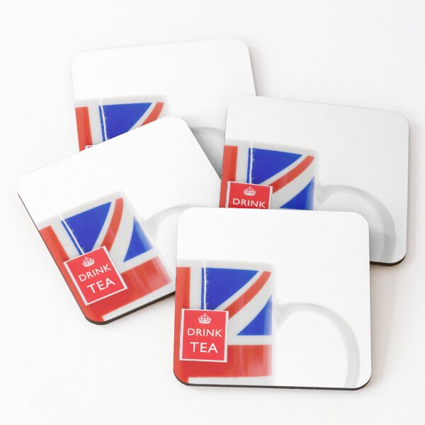 Item preview, Union Jack mug: 'Drink Tea' tab dangling close-up designed and sold by bailey-cooper.