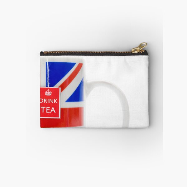 Item preview, Union Jack mug: 'Drink Tea' tab dangling close-up designed and sold by bailey-cooper.