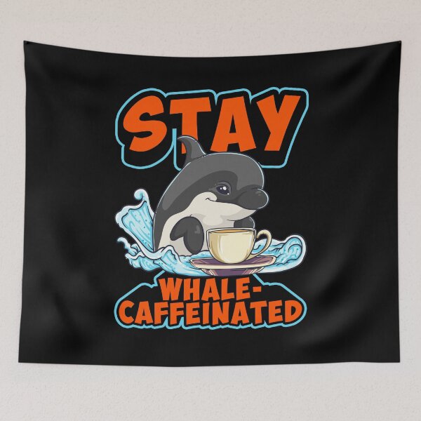 Item preview, Whale Caffeinated Coffee Pun Men Women Funny Coffee designed and sold by KsuAnn.