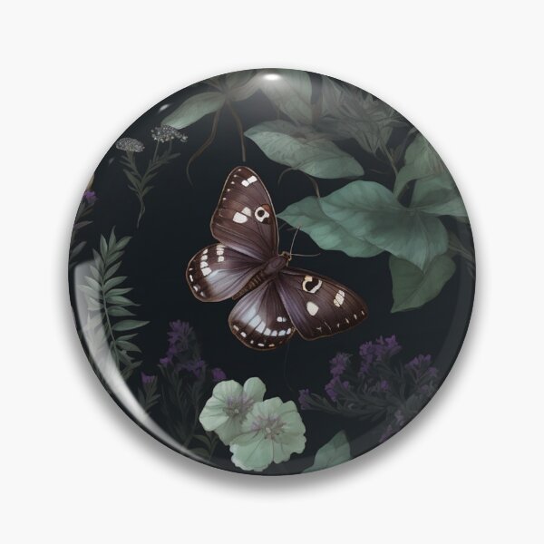 Item preview, Dark Forest with Butterflies and Lilac Purple Flowers designed and sold by Jess Purser.