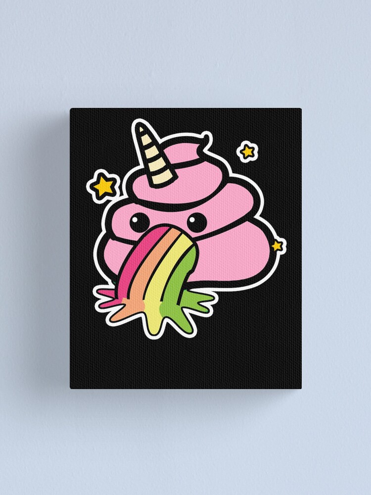 Alternate view of Unicorn Poop Emoji Funny Poop Emoji Canvas Print