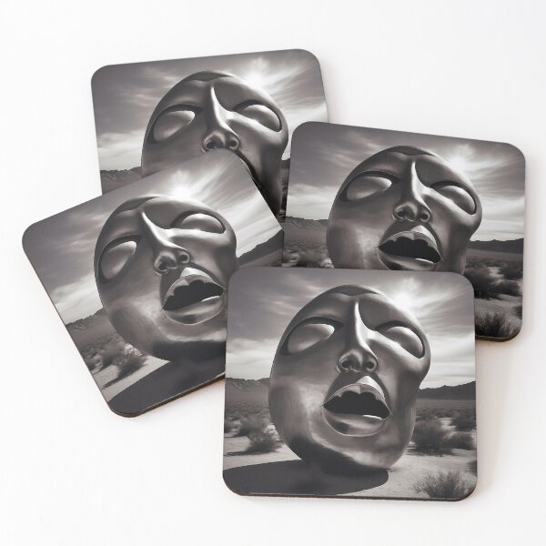 Item preview, metal face in desert landscape  designed and sold by bfunky-visuals.
