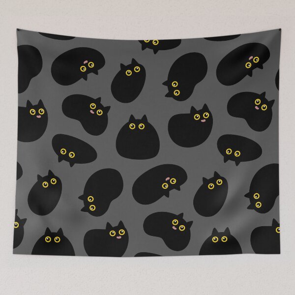 Item preview, Pattern blob black cat designed and sold by LuchQueen.