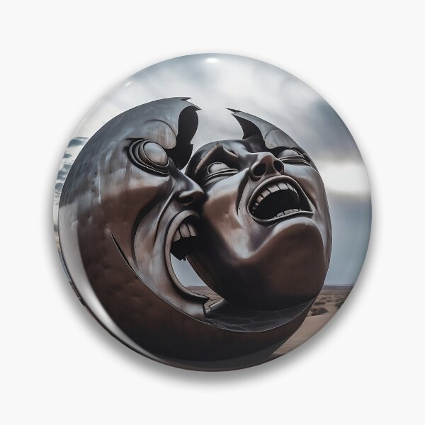 Item preview, metal face / love and hate designed and sold by bfunky-visuals.