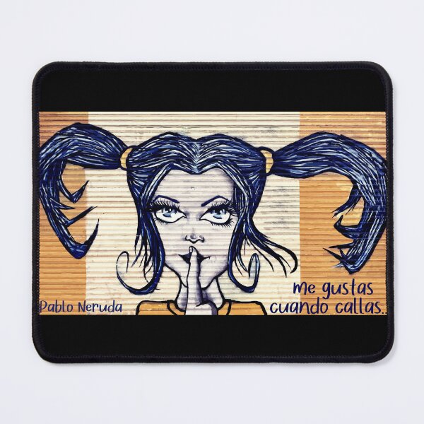 Item preview, me gustas cuando callas... a verse by Pablo Neruda designed and sold by Hugo Cuevas-Mohr.